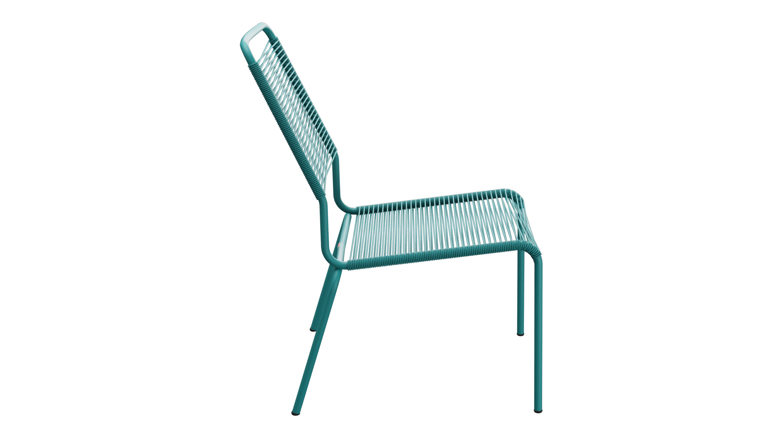 Rigi Spaghetti-Salonsessel  ohne Armlehne in Kaliblau präsentiert im Onlineshop von KAQTU Design AG. Outdoor-Sessel ist von Schaffner