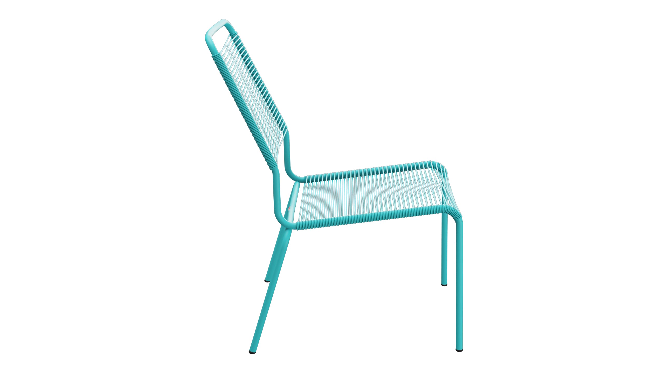 Rigi Spaghetti-Salonsessel  ohne Armlehne in Türkis präsentiert im Onlineshop von KAQTU Design AG. Outdoor-Sessel ist von Schaffner