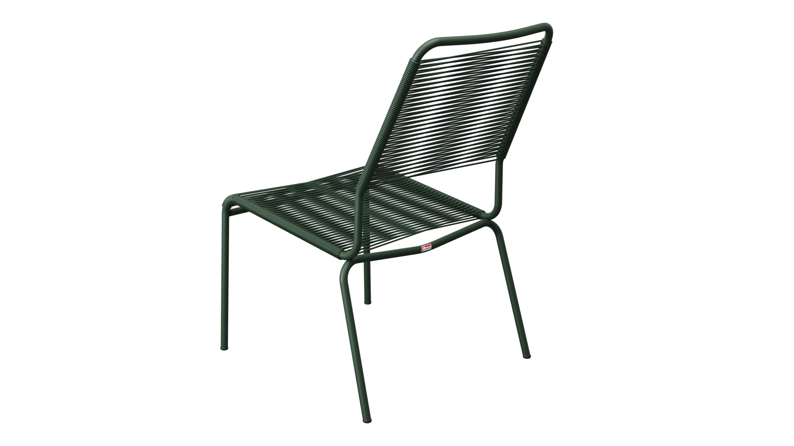 Rigi Spaghetti-Salonsessel  ohne Armlehne in Tannengrün präsentiert im Onlineshop von KAQTU Design AG. Outdoor-Sessel ist von Schaffner
