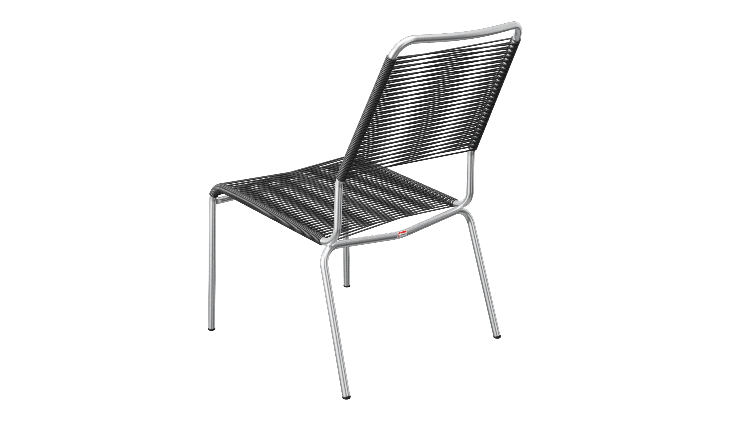 Rigi Spaghetti-Salonsessel  ohne Armlehne in Anthrazit präsentiert im Onlineshop von KAQTU Design AG. Outdoor-Sessel ist von Schaffner