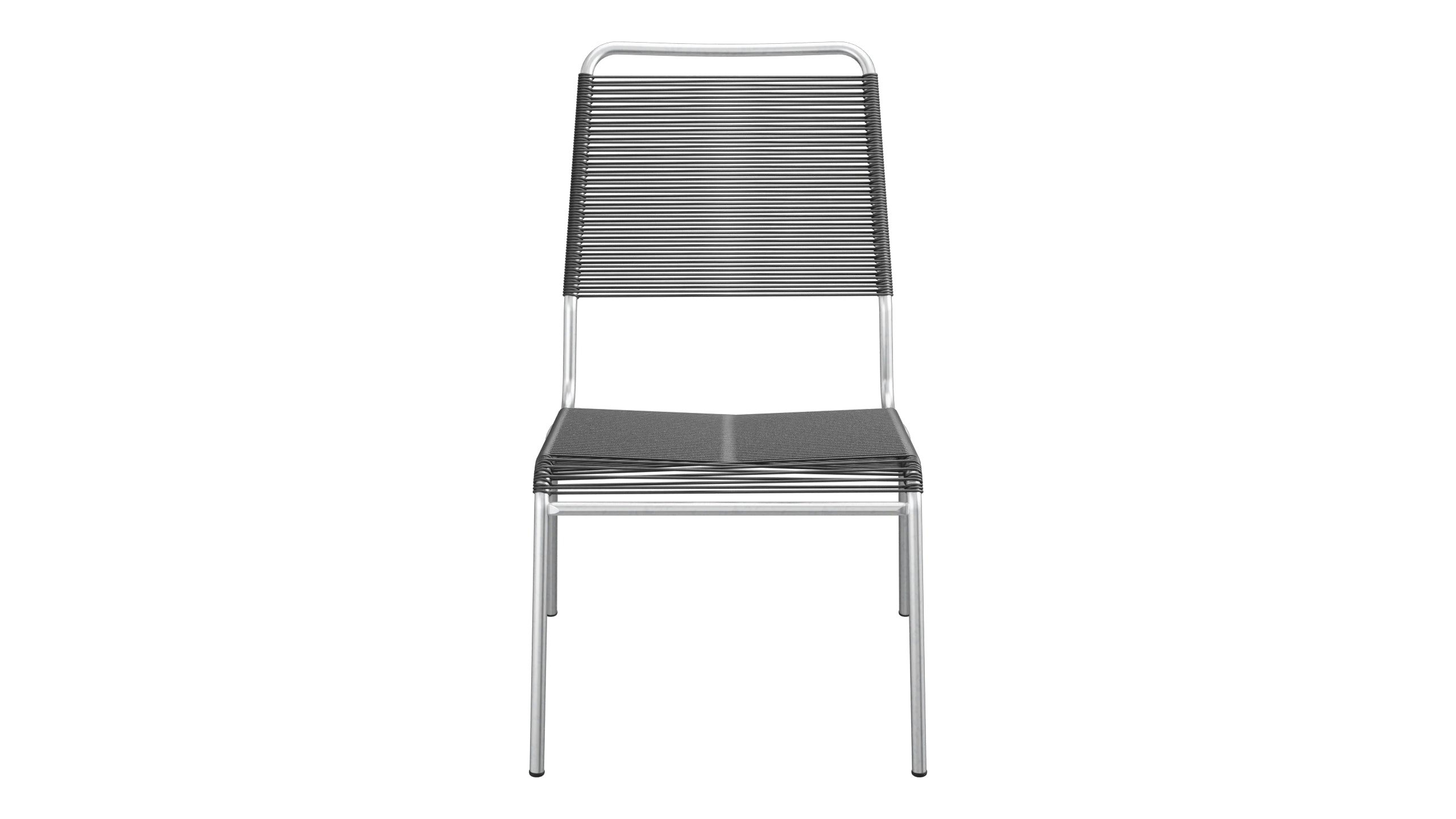 Rigi Spaghetti-Salonsessel  ohne Armlehne in Anthrazit präsentiert im Onlineshop von KAQTU Design AG. Outdoor-Sessel ist von Schaffner
