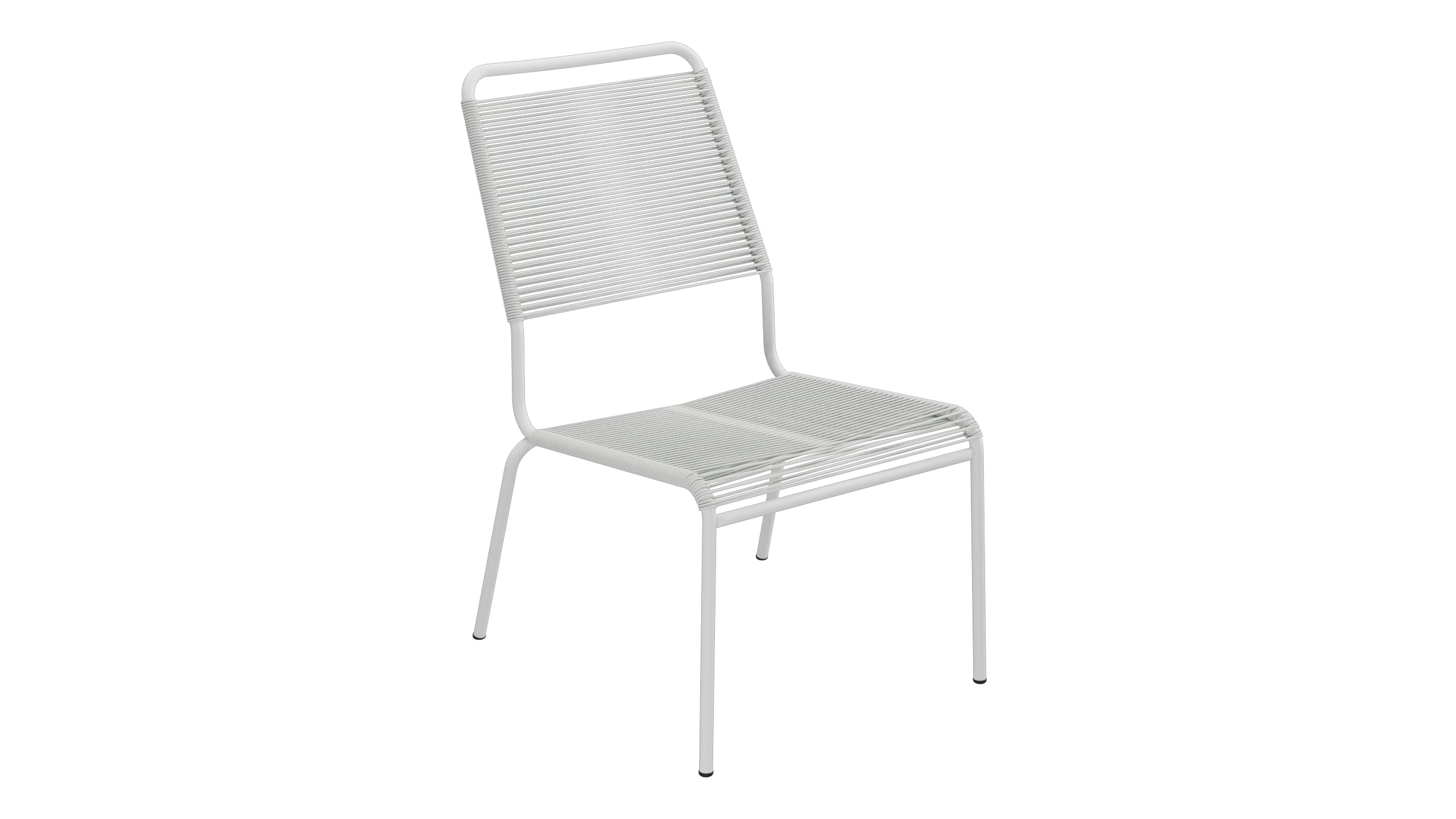 Rigi Spaghetti-Salonsessel  ohne Armlehne in Alusilber präsentiert im Onlineshop von KAQTU Design AG. Outdoor-Sessel ist von Schaffner