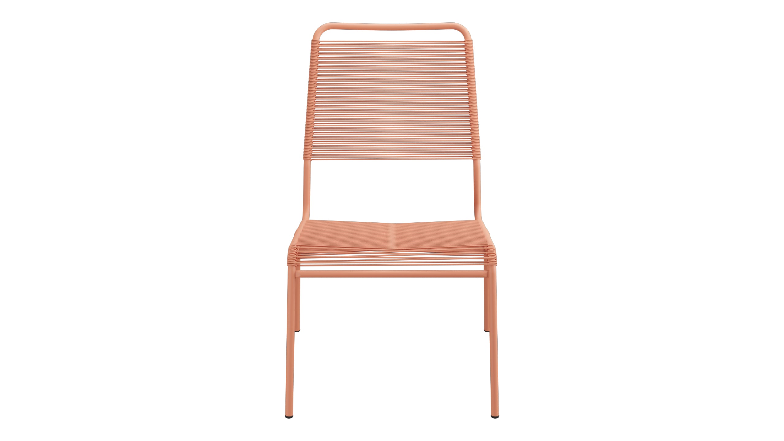 Rigi Spaghetti-Salonsessel  ohne Armlehne in Pastellterracotta präsentiert im Onlineshop von KAQTU Design AG. Outdoor-Sessel ist von Schaffner