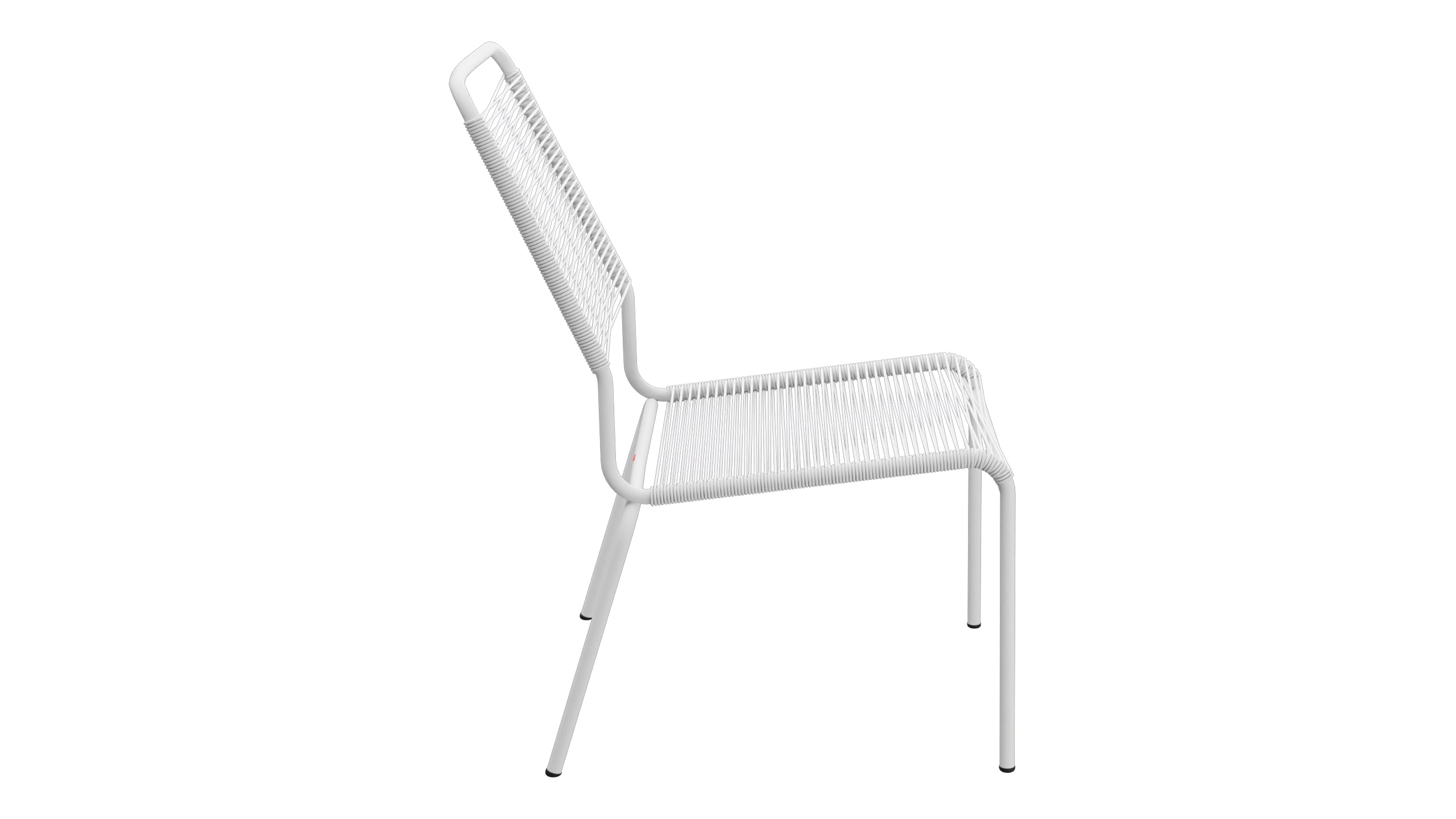 Rigi Spaghetti-Salonsessel  ohne Armlehne in Weiss präsentiert im Onlineshop von KAQTU Design AG. Outdoor-Sessel ist von Schaffner