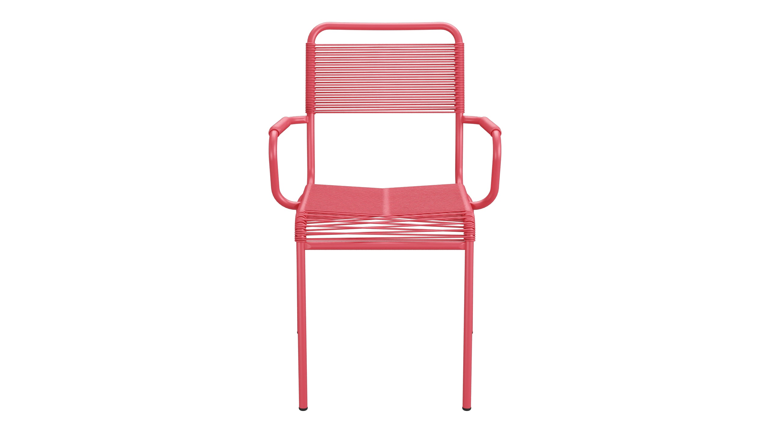 Rigi Spaghetti-Gartenstuhl mit Armlehne in Ahornrot präsentiert im Onlineshop von KAQTU Design AG. Gartenstuhl mit Armlehnen ist von Schaffner