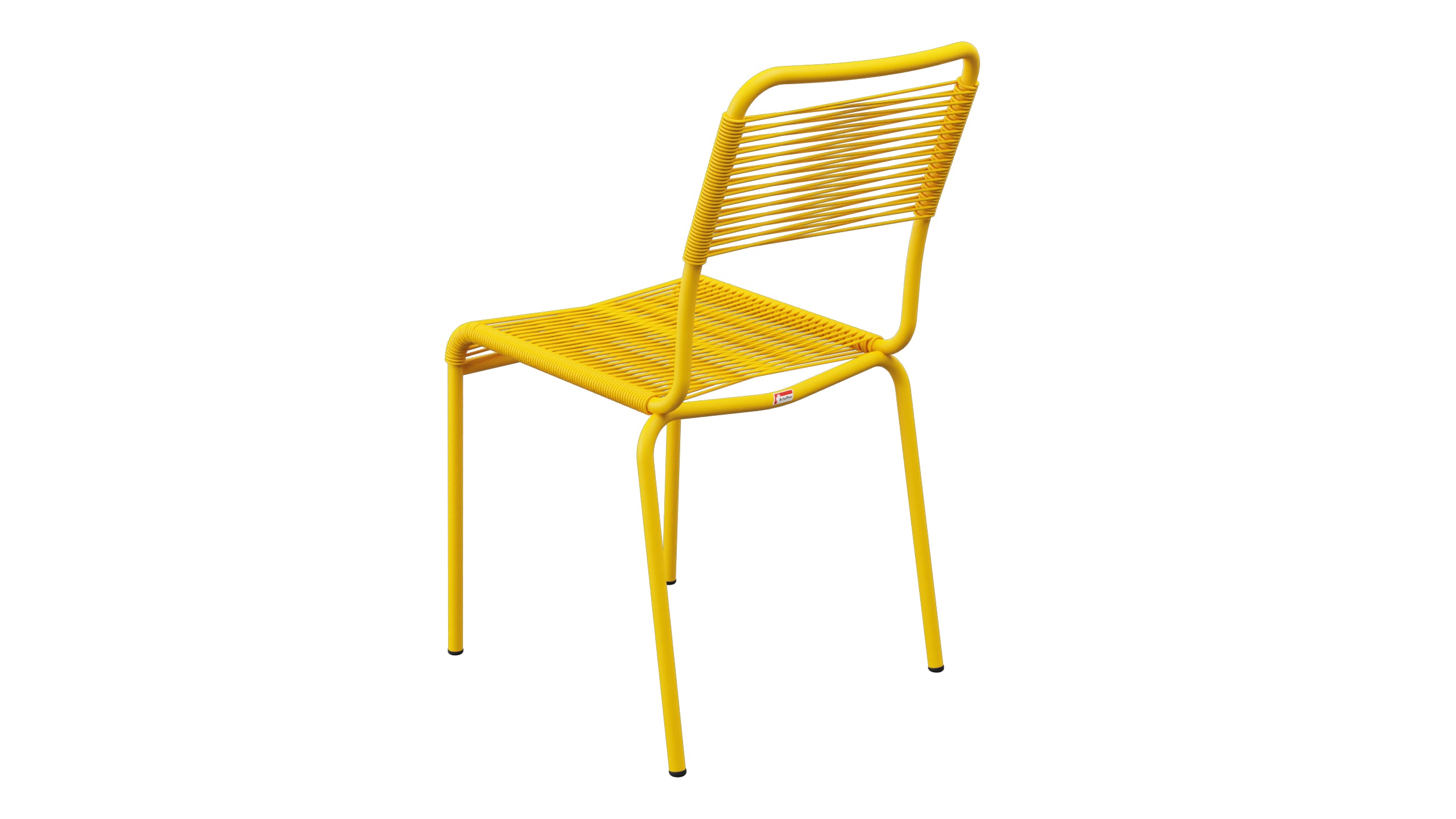 Rigi Spaghetti-Gartenstuhl ohne Armlehne in Gelb präsentiert im Onlineshop von KAQTU Design AG. Gartenstuhl ist von Schaffner