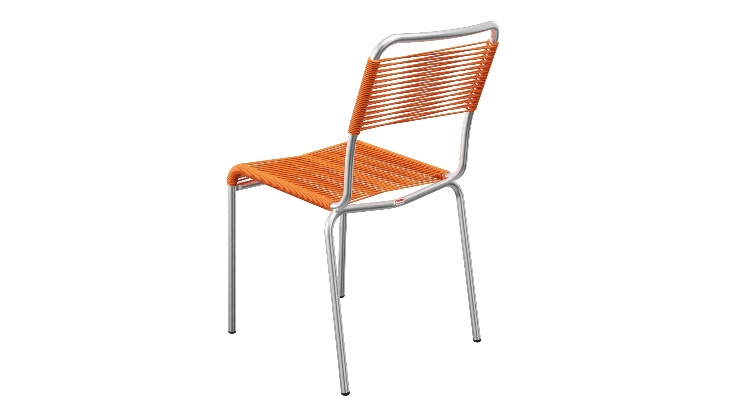 Rigi Spaghetti-Gartenstuhl ohne Armlehne in Orange präsentiert im Onlineshop von KAQTU Design AG. Gartenstuhl ist von Schaffner