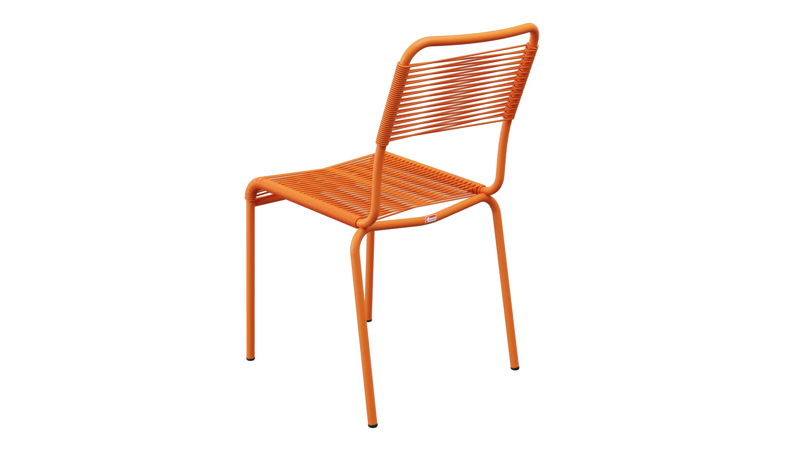 Rigi Spaghetti-Gartenstuhl ohne Armlehne in Orange präsentiert im Onlineshop von KAQTU Design AG. Gartenstuhl ist von Schaffner