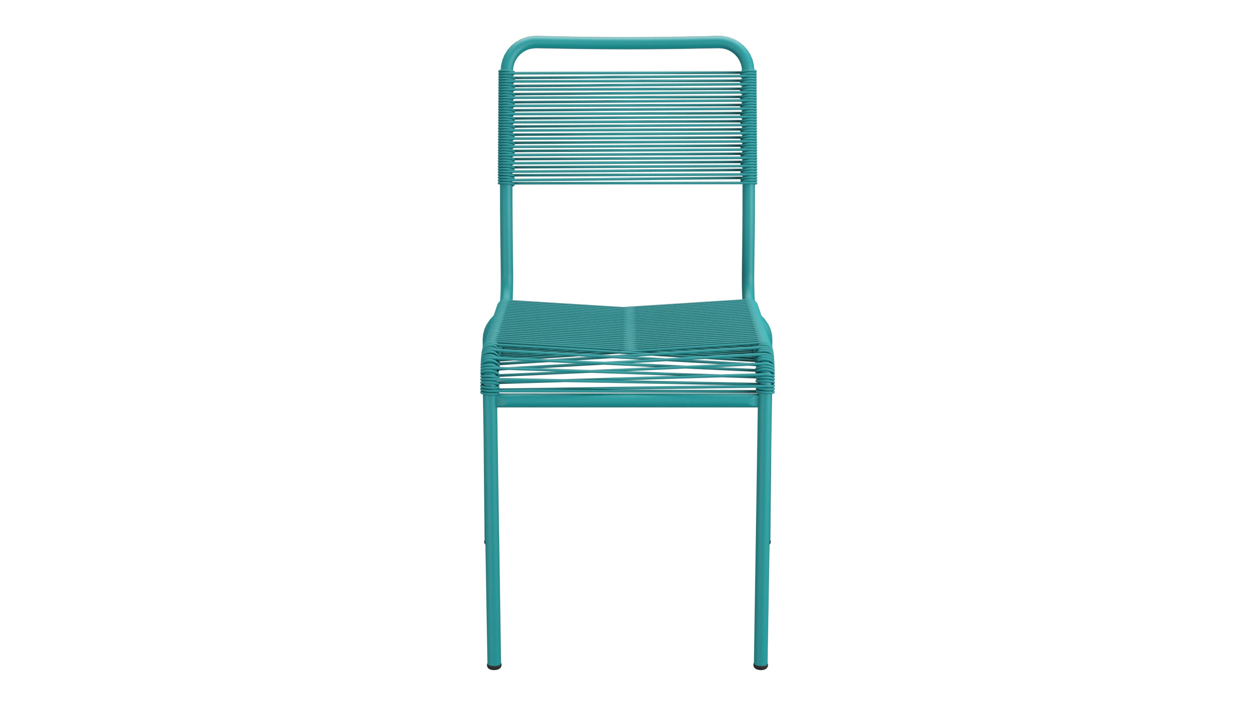 Rigi Spaghetti-Gartenstuhl ohne Armlehne in Kaliblau präsentiert im Onlineshop von KAQTU Design AG. Gartenstuhl ist von Schaffner