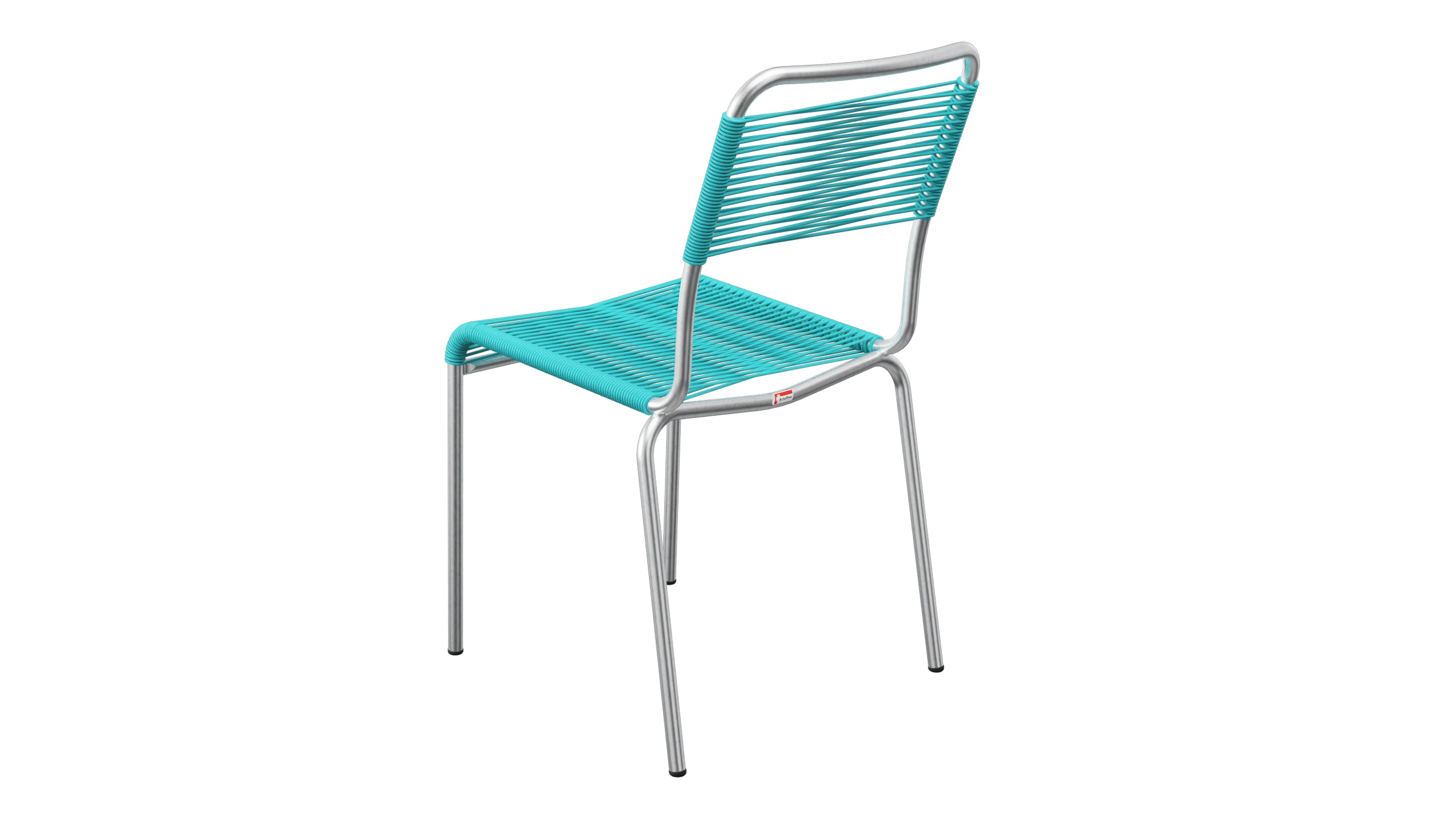 Rigi Spaghetti-Gartenstuhl ohne Armlehne in Türkis präsentiert im Onlineshop von KAQTU Design AG. Gartenstuhl ist von Schaffner