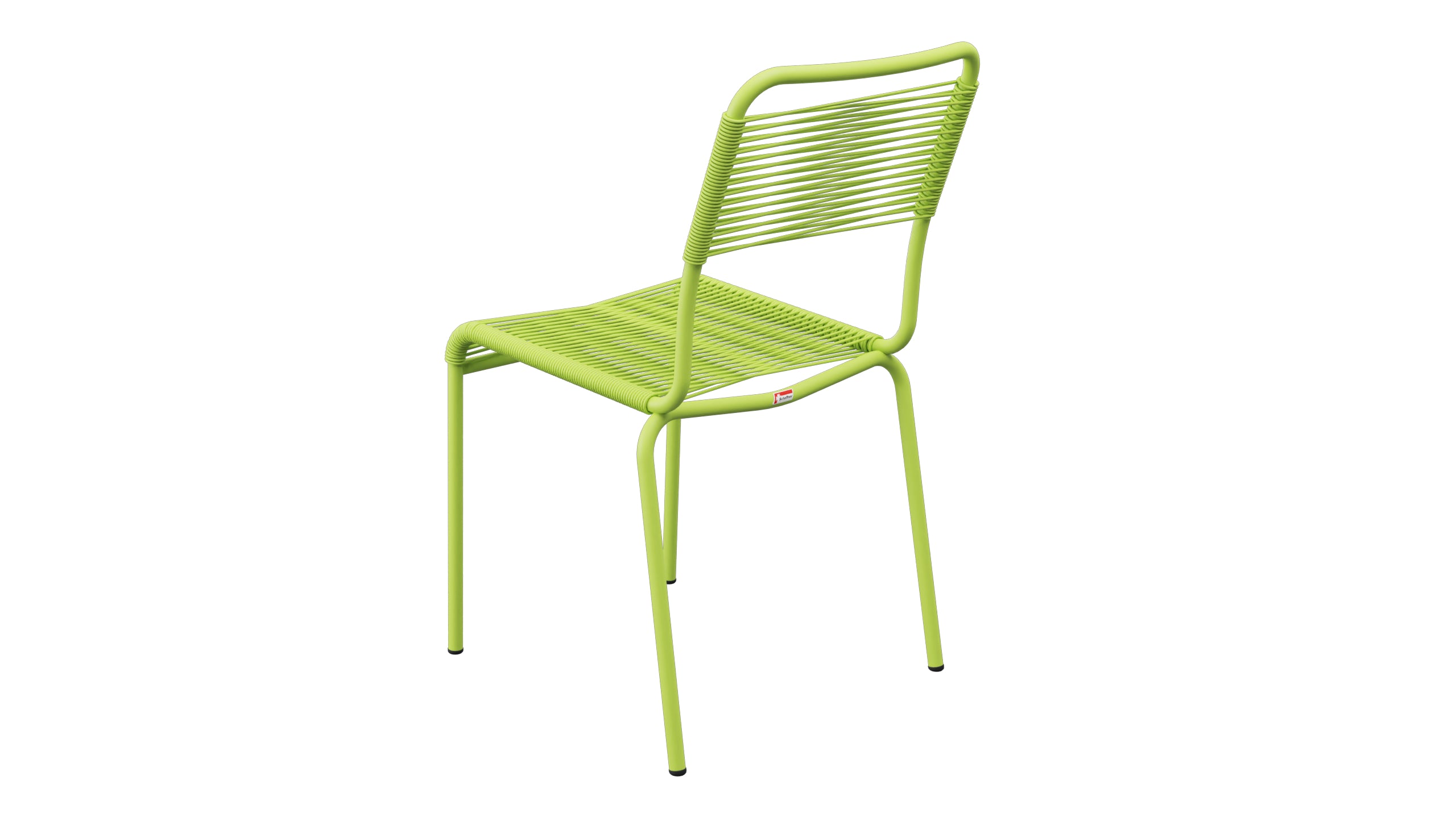 Rigi Spaghetti-Gartenstuhl ohne Armlehne in Hellgrün präsentiert im Onlineshop von KAQTU Design AG. Gartenstuhl ist von Schaffner
