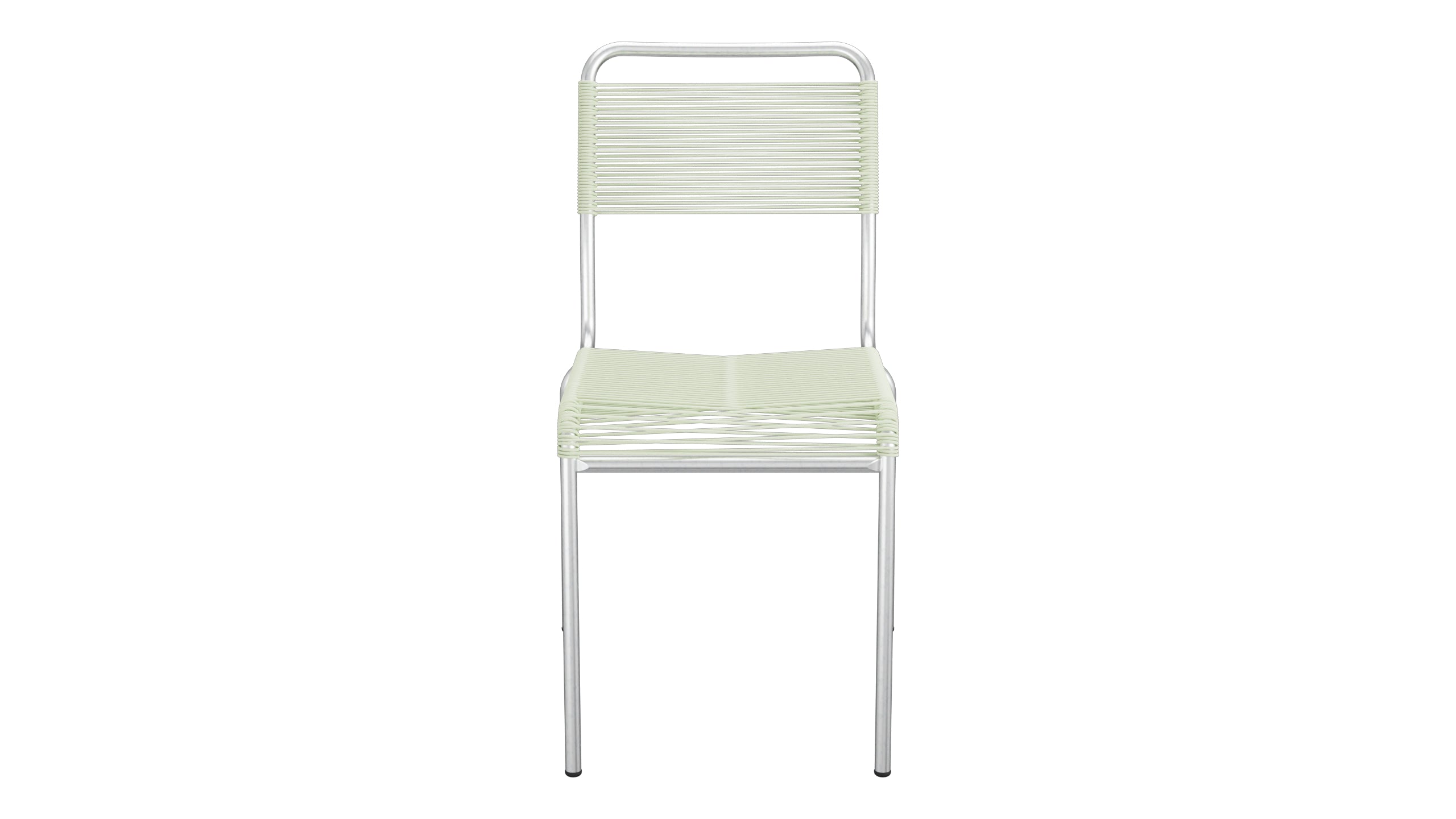 Rigi Spaghetti-Gartenstuhl ohne Armlehne in Pastellgrün präsentiert im Onlineshop von KAQTU Design AG. Gartenstuhl ist von Schaffner