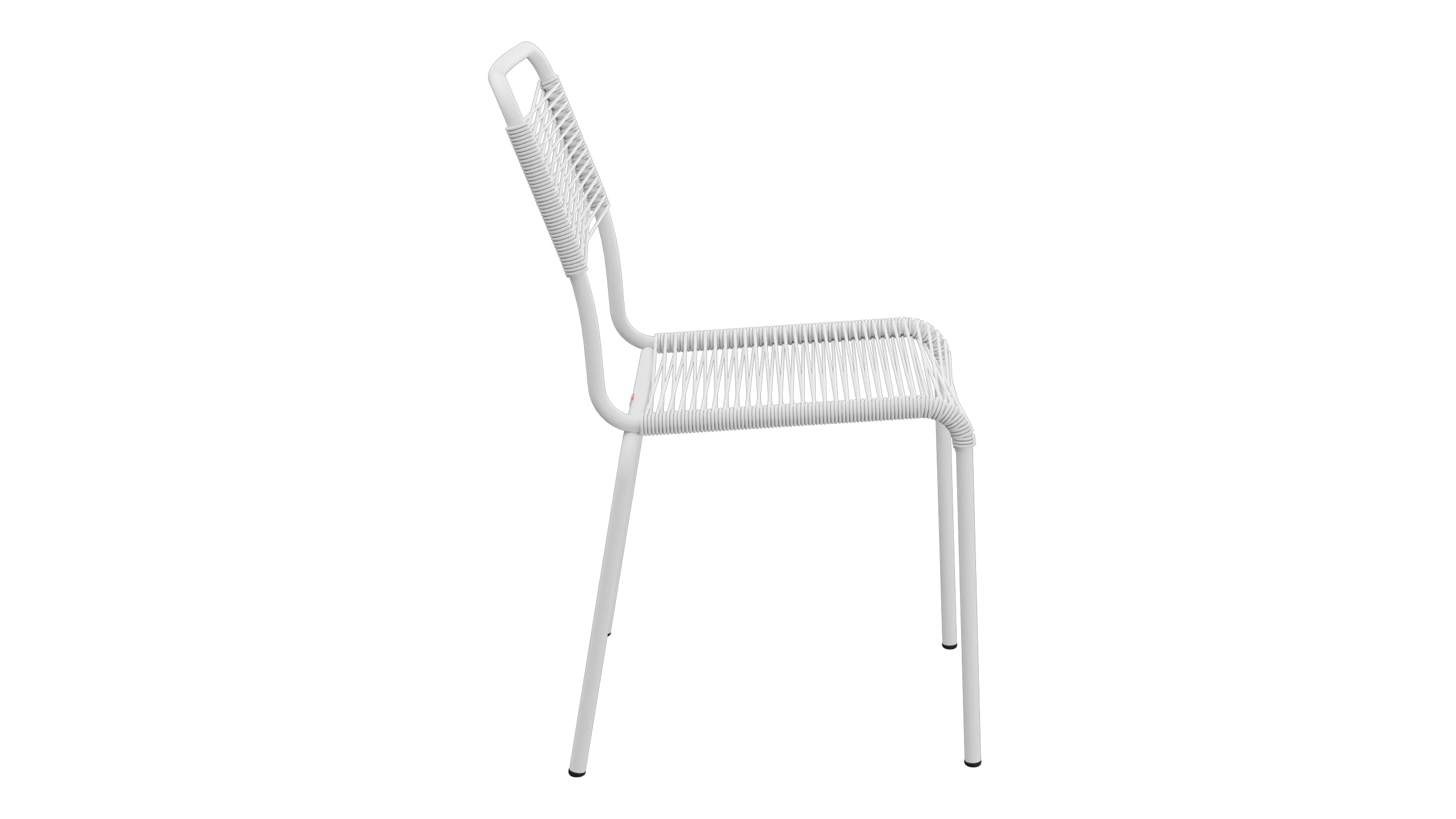 Rigi Spaghetti-Gartenstuhl ohne Armlehne in Weiss präsentiert im Onlineshop von KAQTU Design AG. Gartenstuhl ist von Schaffner