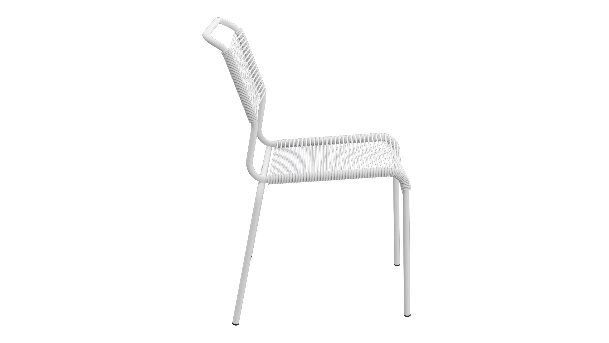 Säntis Spaghetti-Gartenstuhl ohne Armlehne in Weiss präsentiert im Onlineshop von KAQTU Design AG. Gartenstuhl ist von Schaffner