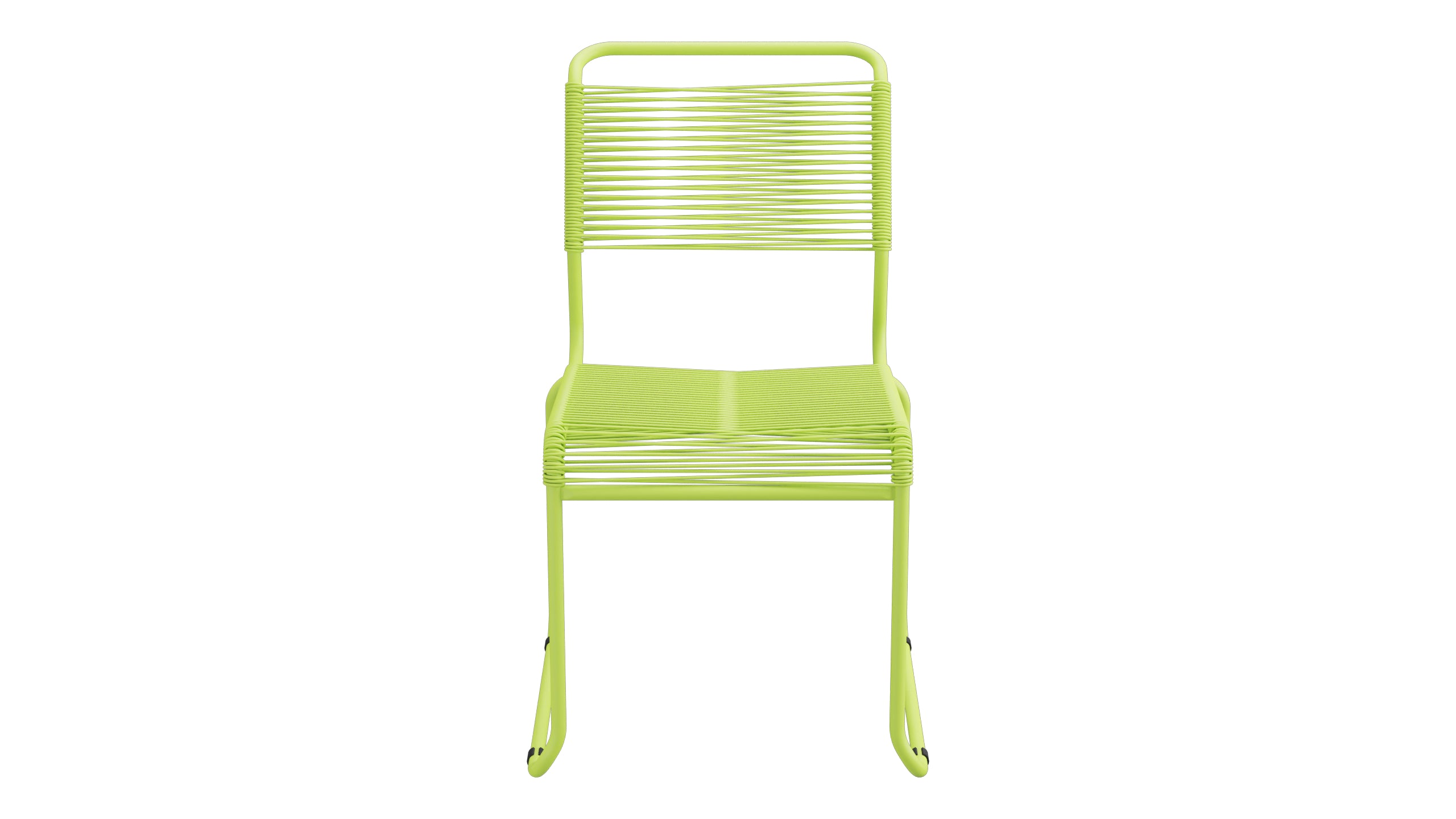Spaghettistuhl Säntis mit Kufen in Hellgrün präsentiert im Onlineshop von KAQTU Design AG. Gartenstuhl ist von Schaffner
