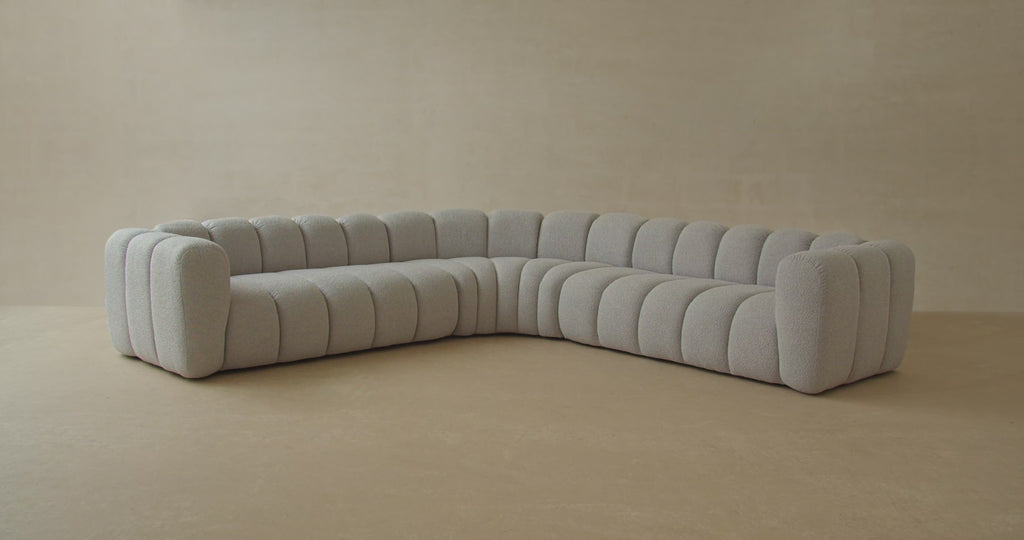 Lupine Modulares Ecksofa rechts 3 Sitzer in Dark Olive Green präsentiert im Onlineshop von KAQTU Design AG. Ecksofa rechts ist von Micadoni