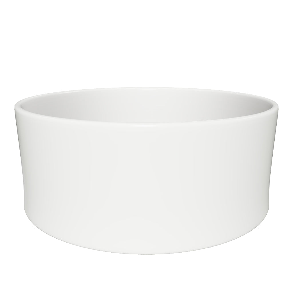 Aufsatzwaschbecken Ovara aus weiss glasierter Keramik Ø 36 cm in Weiss präsentiert im Onlineshop von KAQTU Design AG. Badezimmermöbel ist von Kave Home