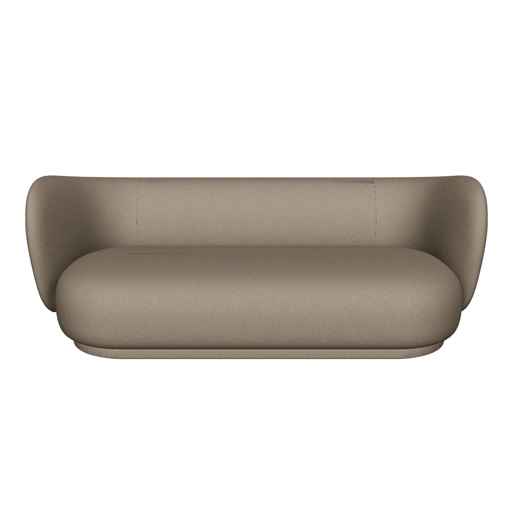 Elegantes Rico 3er Sofa von Ferm Living: Stil, Komfort, geschwungene Form, hochwertige Polsterung, langlebig, luxuriös.