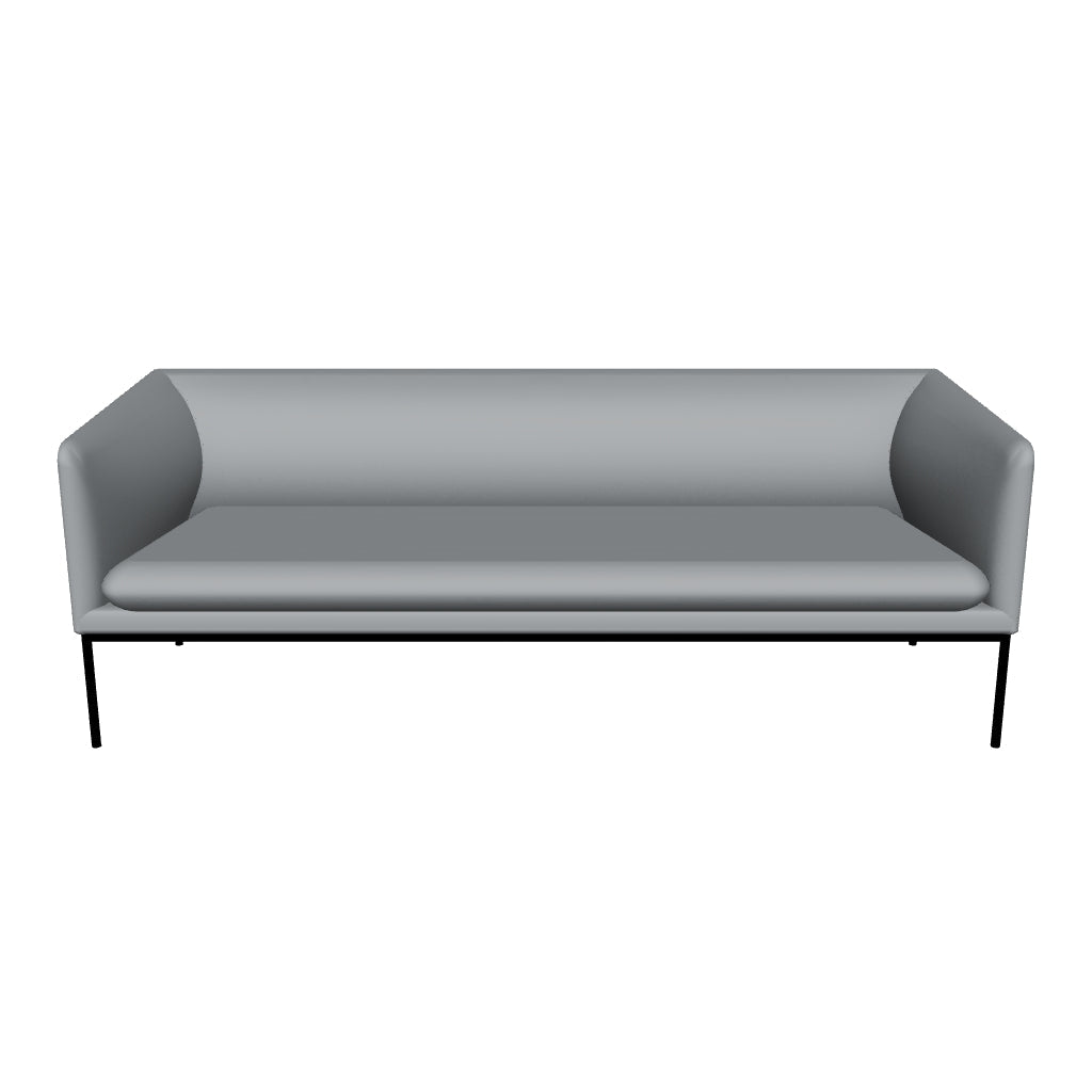 Das Turn 3er Sofa von Ferm Living vereint moderne Eleganz mit Funktionalität. Mit seinem wendbaren, zweifarbigen Kissen und schlanken Metallbeinen bietet es Flexibilität und Stil.