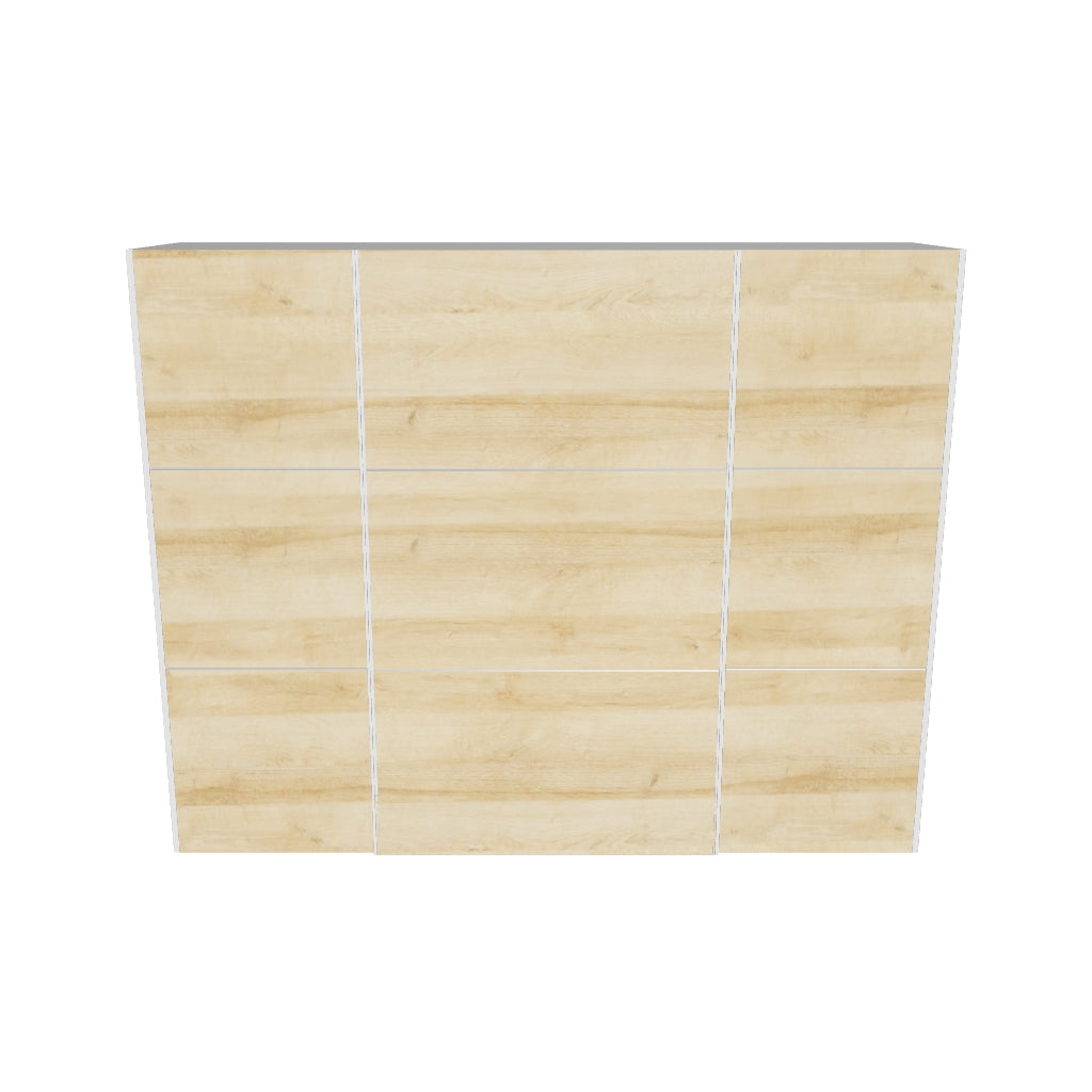 Eleganter Schwebetürenschrank L Eiche von Jutzler: Funktionalität trifft auf Design, individuell konfigurierbar, stabil und einfach aufzubauen.