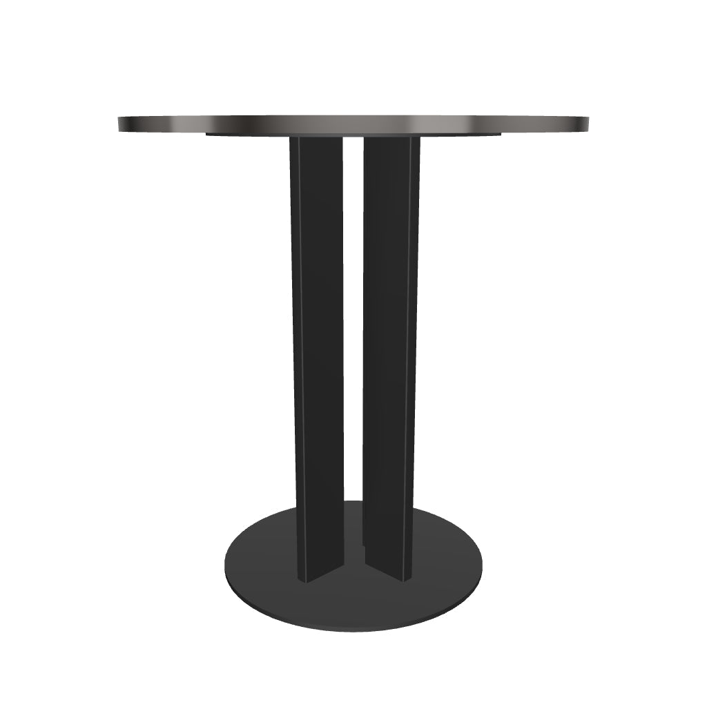 Der Scala Cafétisch Ø70 cm von Normann Copenhagen besticht durch sein elegantes Design mit vier stabilen Säulen aus massivem Stahl und einer runden Tischplatte aus Eichenfurnier, Marmor oder Edelstahl. Perfekt für Café- oder Wohnräume.