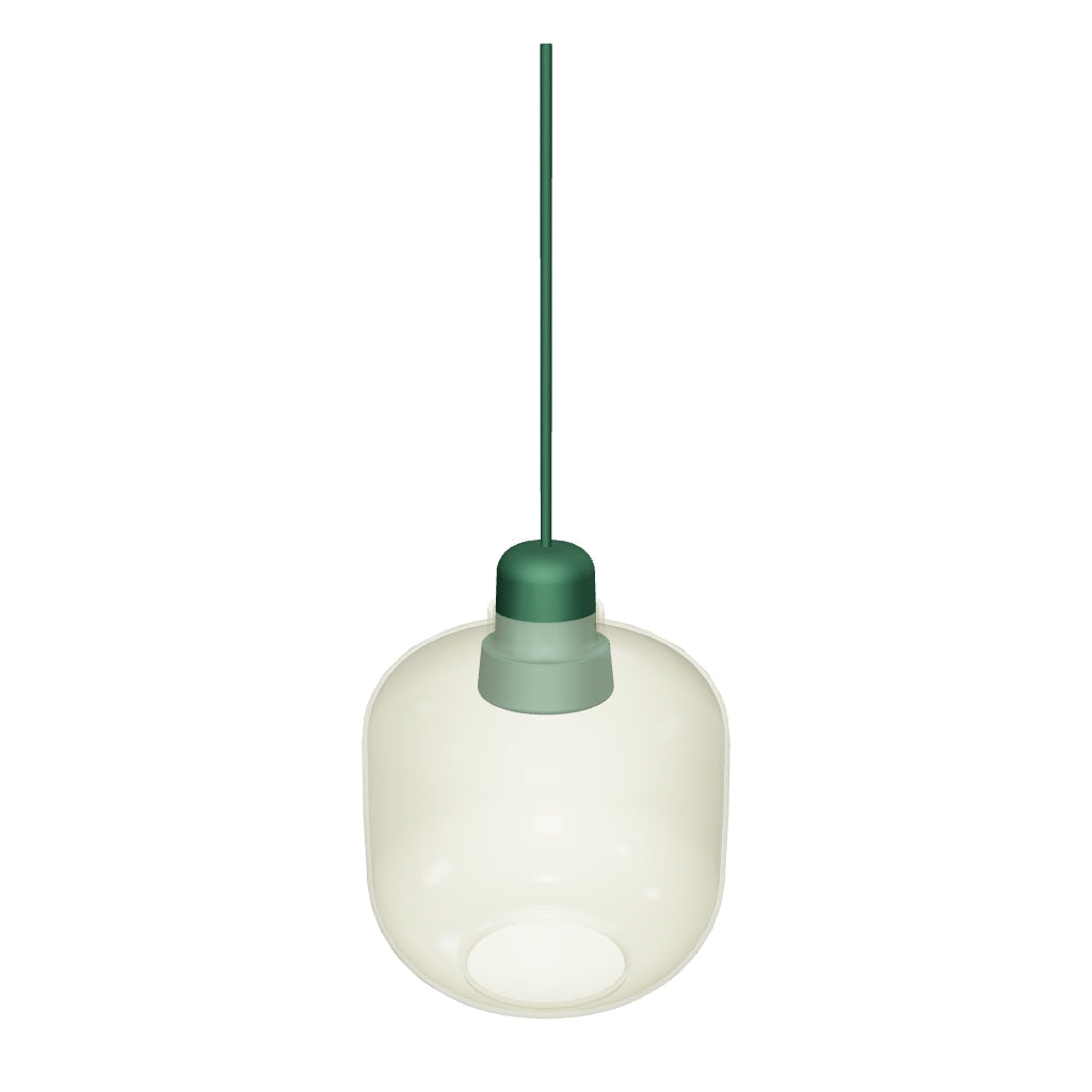 Elegante Amp Lampe: Zeitloses Design aus Glas und Marmor.