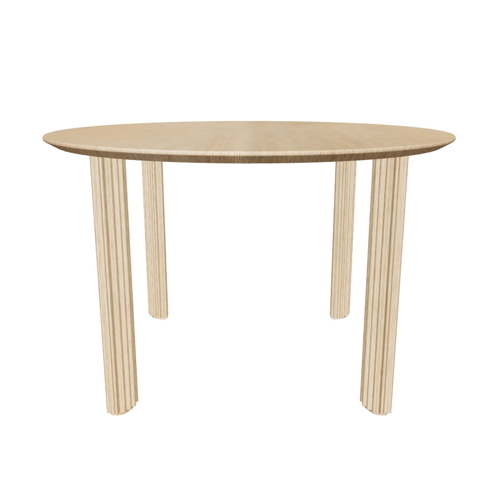 Moderner Comfort Circle Esstisch von Umage aus hochwertiger Eiche, perfekt für gemütliche Esszimmer und gesellige Runden.