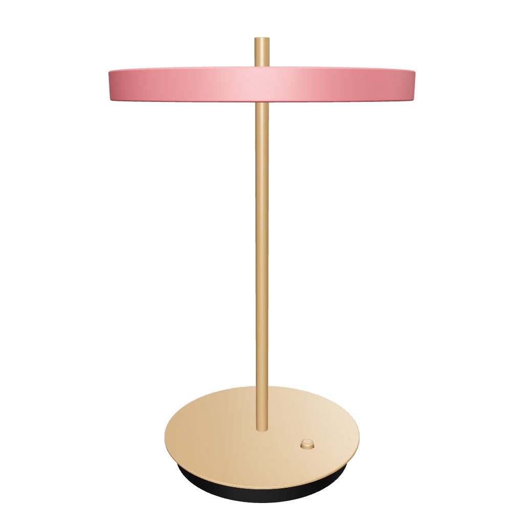 Moderne Asteria Move Tischleuchte in zartem Rosé, perfekt für stimmungsvolle Beleuchtung und geschmackvolle Einrichtung in Wohnräumen.