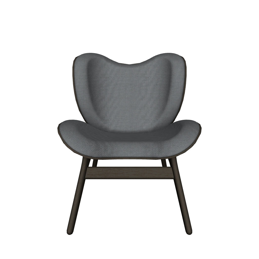 Eleganter Low Sessel A Conversation Piece von Umage in stilvollem Shadow, ideal für gemütliche Gespräche und modernes Wohndesign.