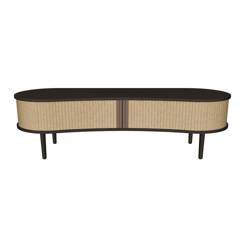 Elegante Audacious TV Bank in warmem Sugar Brown von Umage, ideal für zeitgemäße Wohnräume und bietet praktischen Stauraum.