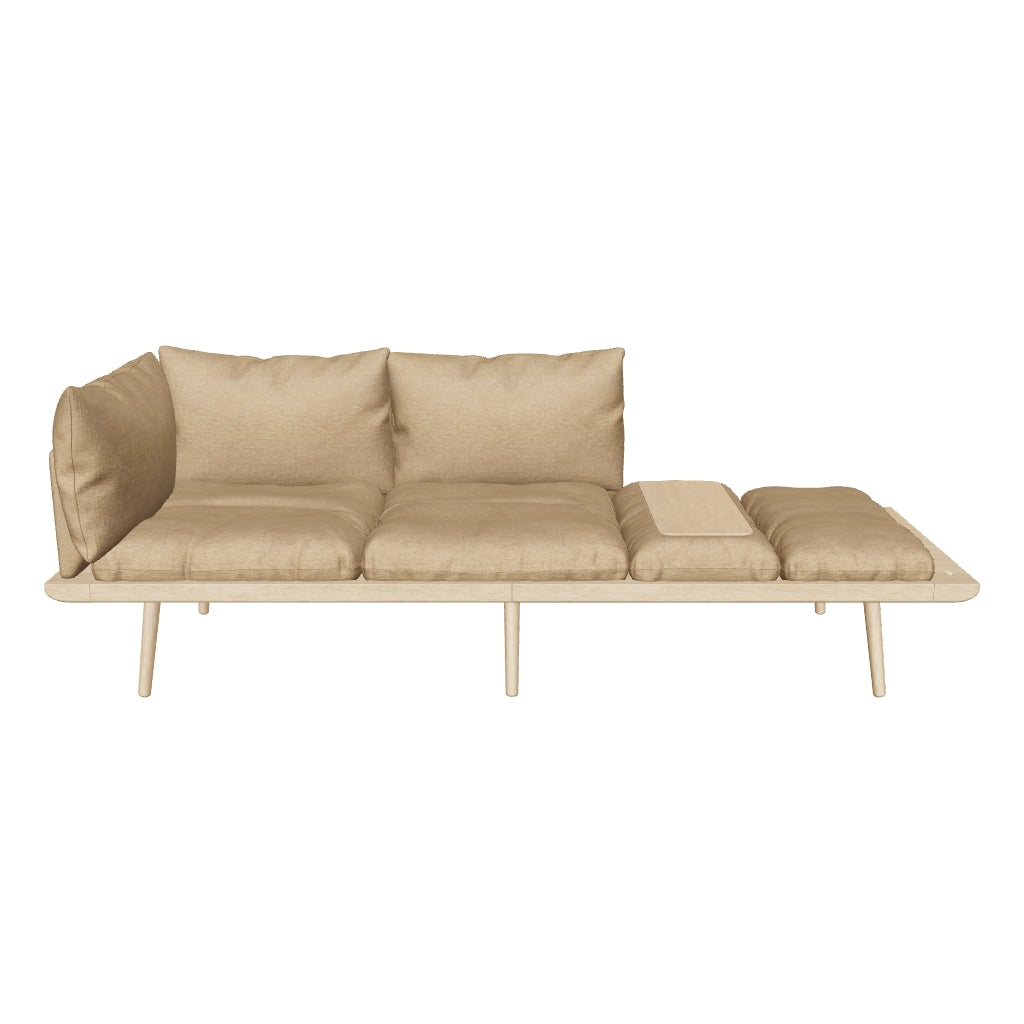 Elegantes 3-Sitzer Sofa von Umage: skandinavisches Design, Eichenholz, komfortabel, individuell gestaltbar, langlebig, pflegeleicht.