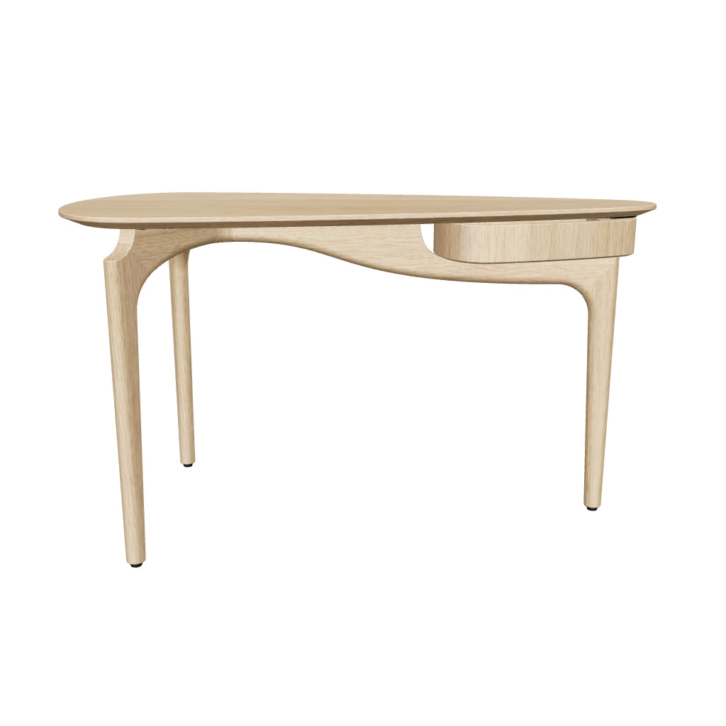 Eleganter Duende Schreibtisch aus edlem Eichenholz, ideal für kreative Arbeitsplätze und modernes Büroumfeld von Umage.