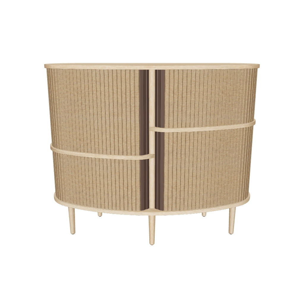 Modernes Highboard Audacious in warmem Sugar Brown, perfekt für stilvolle Akzente in jedem Wohnraum und harmonische Einrichtungsideen.