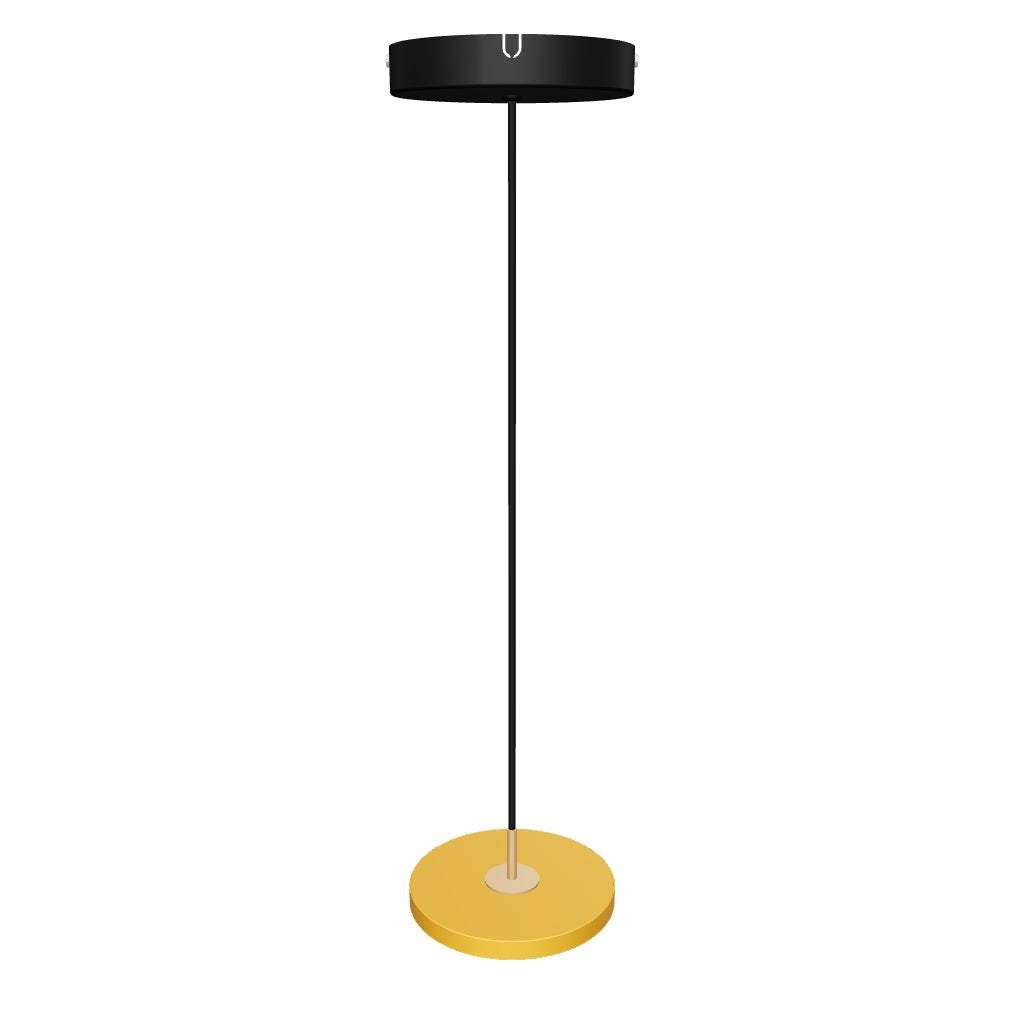 Moderne Asteria Micro Pendelleuchte in Saffron Yellow, perfekt für kreative Lichtgestaltung und stilvolle Raumakzente.