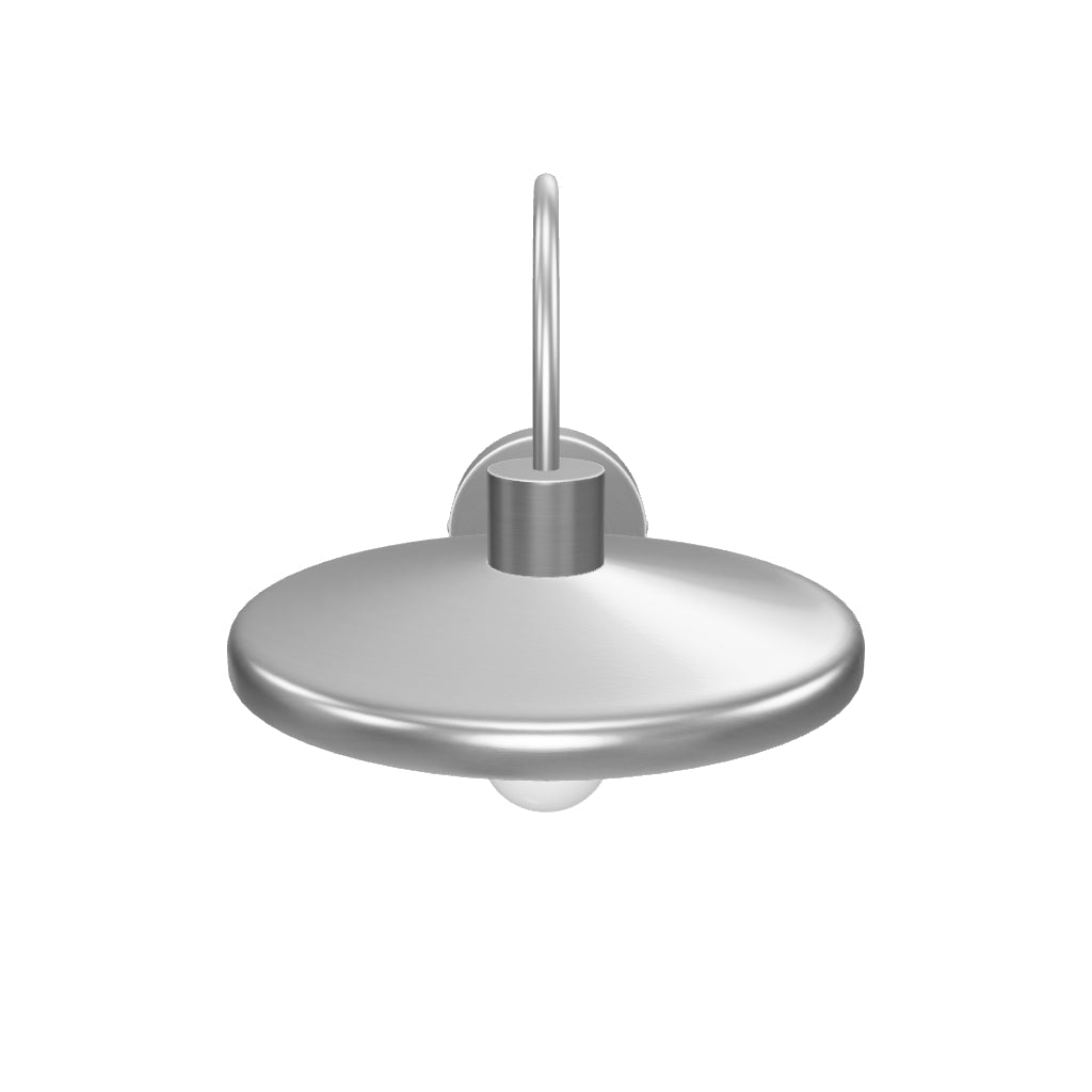 Wandleuchte Nuvira aus hellgrauem gebürstetem Metall in Silber präsentiert im Onlineshop von KAQTU Design AG. Wandleuchte ist von Kave Home