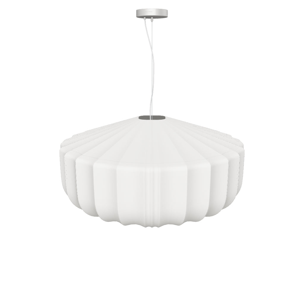 Deckenleuchte Somar aus Synthetikfasern und Stahlstäben, Ø 76 cm in Weiss präsentiert im Onlineshop von KAQTU Design AG. Lampenschirm ist von Kave Home