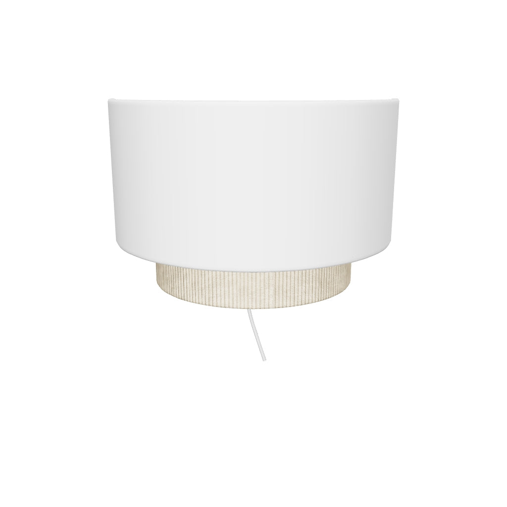 Wandleuchte Bianella aus Baumwolle und beigem Cord, Ø 40 cm in Beige präsentiert im Onlineshop von KAQTU Design AG. Wandleuchte ist von Kave Home