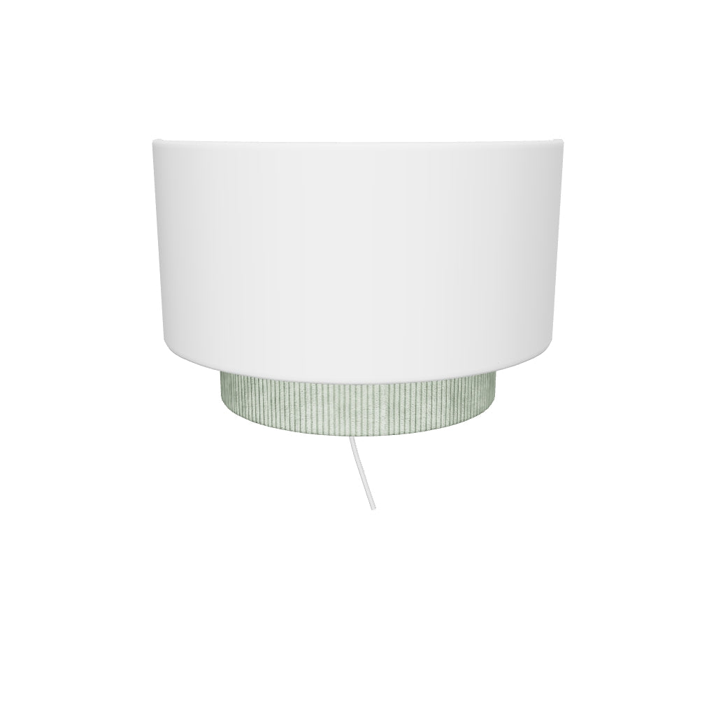 Wandleuchte Bianella aus Baumwolle und türkisfarbenem Cord, Ø 40 cm in Türkis präsentiert im Onlineshop von KAQTU Design AG. Wandleuchte ist von Kave Home