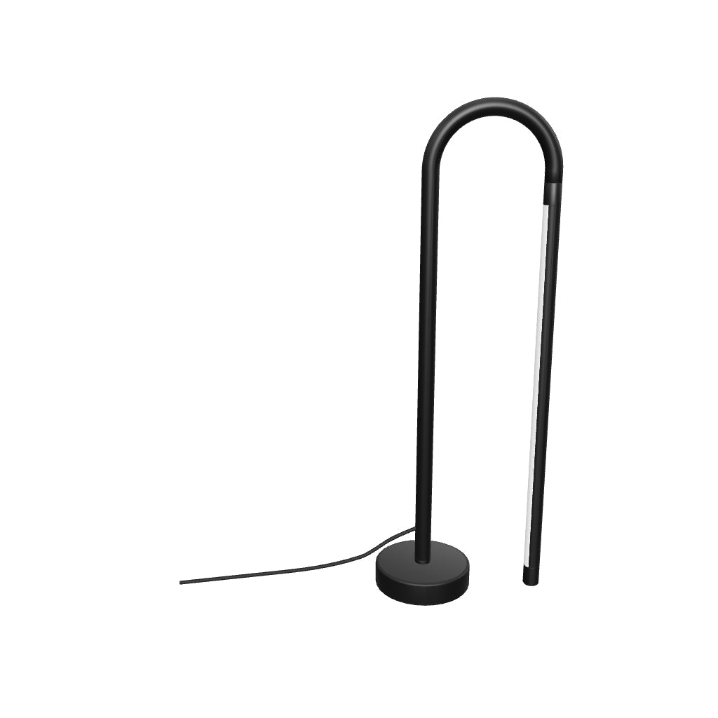 Tischlampe Bow aus schwarzem Aluminium in Schwarz präsentiert im Onlineshop von KAQTU Design AG. Tischleuchte ist von Kave Home