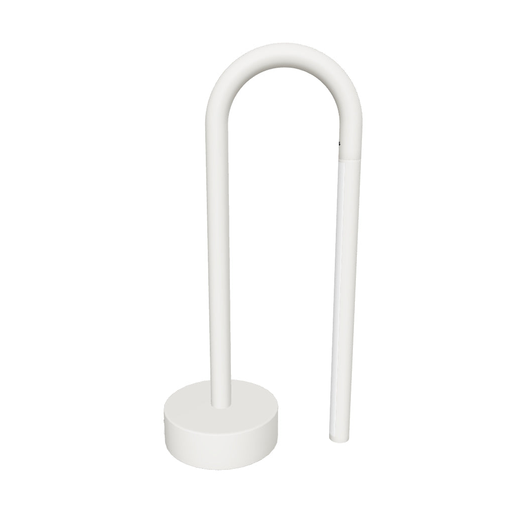 Tragbare Tischlampe Bow aus grauem Aluminium in Grau präsentiert im Onlineshop von KAQTU Design AG. Tischleuchte ist von Kave Home