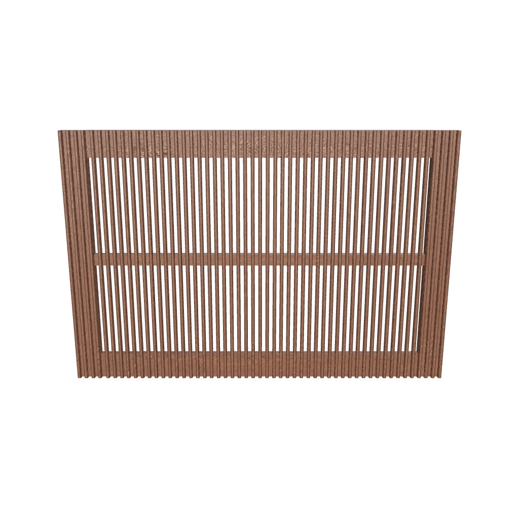 Bettkopfteil Beyla aus massivem Eschenholz mit nussbaumfarbenem Finish für Betten bis zu 90 cm FSC 100 % in Dunkelbraun präsentiert im Onlineshop von KAQTU Design AG. Kopfteile ist von Kave Home