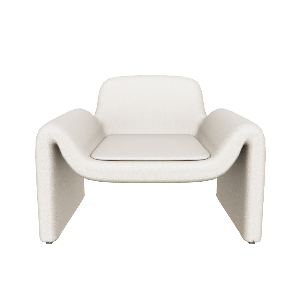 Sessel Melvia mit beiger Chenille in Beige präsentiert im Onlineshop von KAQTU Design AG. Sessel ist von Kave Home