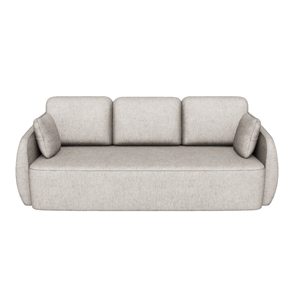 3-Sitzer-Bettsofa Laira in taupefarbener Chenille, 218 cm, FSC Mix Credit in Taupe präsentiert im Onlineshop von KAQTU Design AG. Bettsofa ist von Kave Home