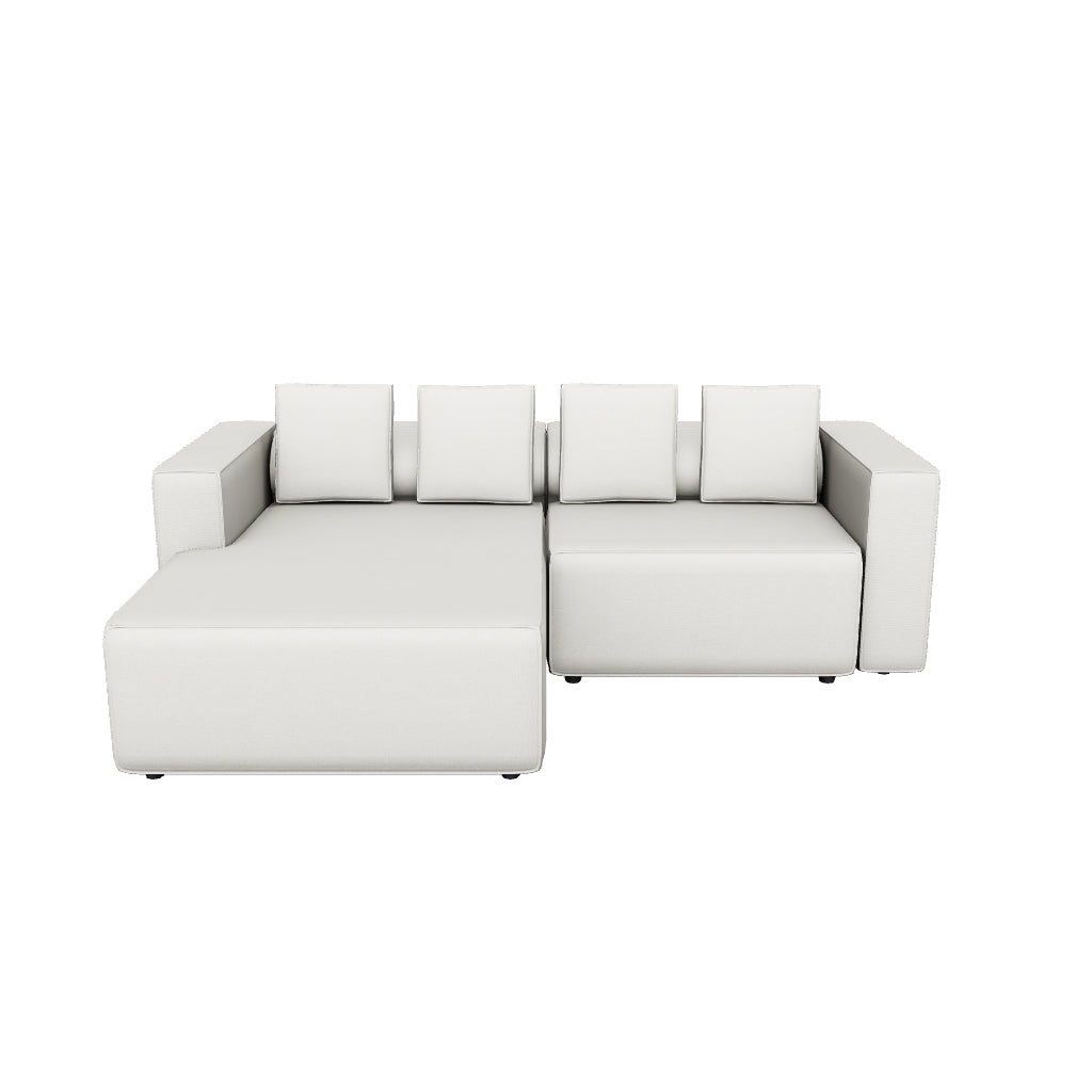 3-Sitzer Bettsofa Marela mit Chaiselongue links in beiger Chenille, 236 cm, FSC Mix Credit in Beige präsentiert im Onlineshop von KAQTU Design AG. Bettsofa ist von Kave Home
