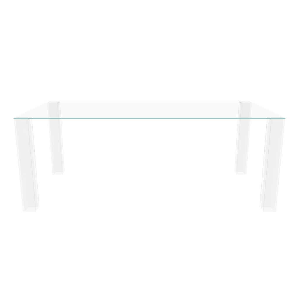 Tisch Adularia aus durchsichtigem Einscheiben-Sicherheitsglas, 200 x 100 cm in Transparent präsentiert im Onlineshop von KAQTU Design AG. Esstisch ist von Kave Home