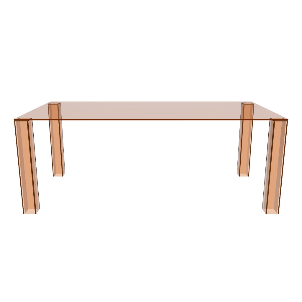 Tisch Adularia aus braunem Einscheiben-Sicherheitsglas, 200 x 100 cm in Braun präsentiert im Onlineshop von KAQTU Design AG. Esstisch ist von Kave Home