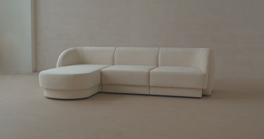 Miley Modulares Sofa links 4 Sitzer in Anthracite präsentiert im Onlineshop von KAQTU Design AG. L-Sofa links ist von Micadoni