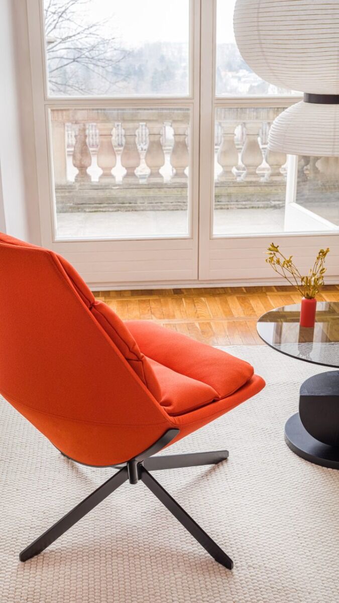 Fat Frank F04 - Sessel in Orange präsentiert im Onlineshop von KAQTU Design AG. Drehsessel ist von Mdd