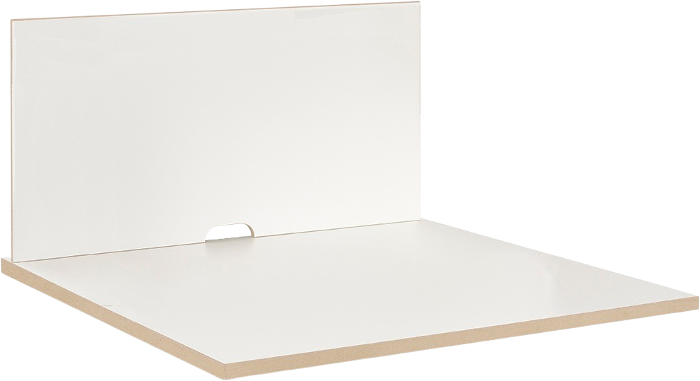 Tojo-mehrfach Regalsystem Schreibboden in weiss präsentiert im Onlineshop von KAQTU Design AG. Regalsystem ist von Tojo
